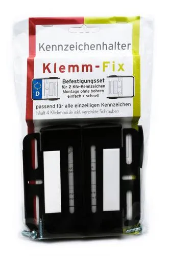 Kennzeichenbefestigung Klemm-Fix