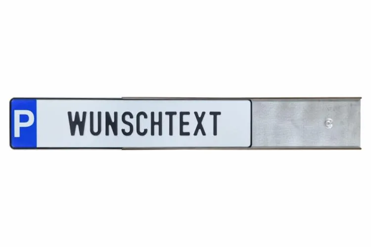 Edelstahl Schild - Halterung zum Einschieben | Wandbefestigung