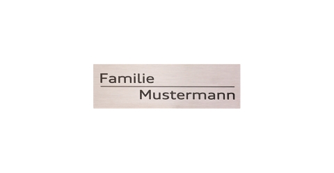 Individuelles Türschild Klingelschild Familie Edelstahl