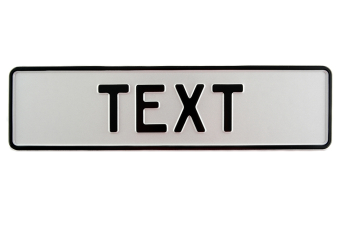Geprägtes Junior Fun-Schild Weiß Reflektierend 340 x 90 x 1 mm