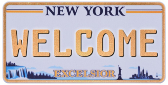 New York Fun-Kennzeichen | USA-Nummernschild Reflektierend 300 x 150 mm