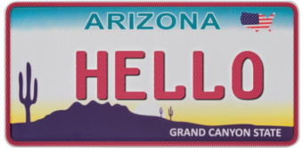 Arizona Fun-Kennzeichen | USA-Nummernschild Reflektierend 300 x 150 mm
