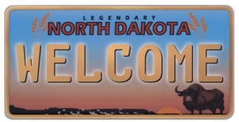 North Dakota Fun-Kennzeichen | USA-Nummernschild Reflektierend 300 x 150 mm