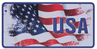 USA Flagge Fun-Kennzeichen | USA-Nummernschild Reflektierend 300 x 150 mm