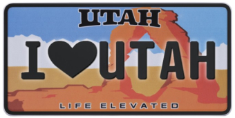 Utah Fun-Kennzeichen | USA-Nummernschild Reflektierend 300 x 150 mm