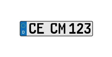 KFZ-Kennzeichen für Ihr Auto, 520x110 mm