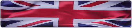 Geprägtes Funschild Wunschtextschild Union Jack Flagge