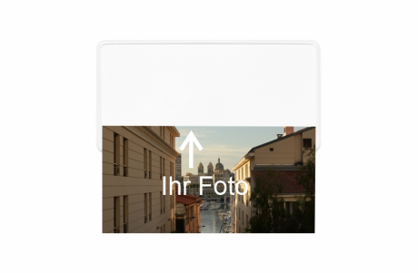 Foto-Schild aus Aluminium | Mit eigenem Foto & Wunschtext | Reflektierend | 300 x 150 mm