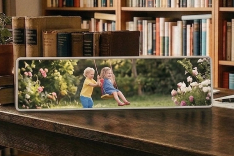 Foto-Schild aus Aluminium personalisiert | Reflektierend | 520 x 110 mm - mit eigenem Foto & Wunschtext