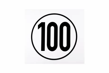 Plakette | Aufkleber 100 km/h | 20 cm