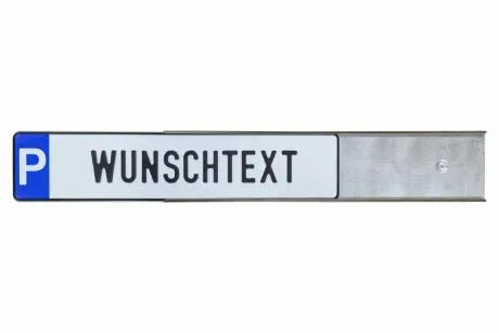 Edelstahl Schild - Halterung zum Einschieben | Wandbefestigung