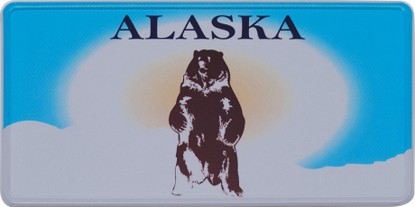 Alaska Fun-Kennzeichen | USA-Nummernschild Reflektierend 300 x 150 mm