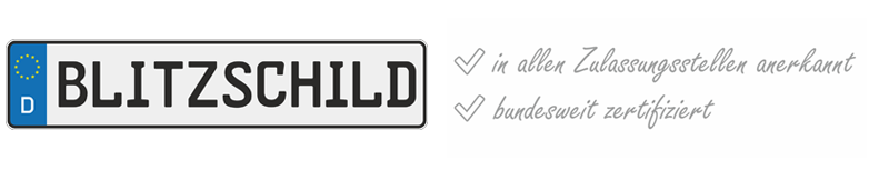Blitzschild.de - Shop für geprägte Autoschilder, Kfz-Kennzeichen, Nummernschilder, Funschilder, Wunschkennzeichen
